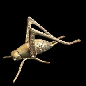 Vintage Brass Hearth Cricket Good Luck Prosperity Symbol